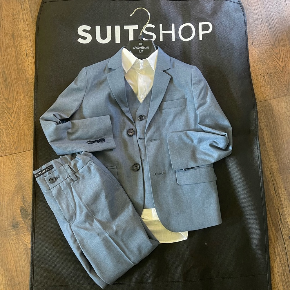 The Suitshop Ring Bearer Suit Light blue
